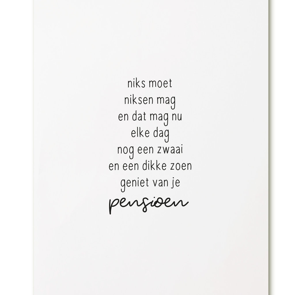 Zoedt Zoedt: kaart a6 - pensioen