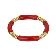 Yehwang Yehwang: Tube armband goud met kleur 003