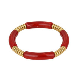 Yehwang Yehwang: Tube armband goud met kleur 003