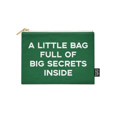 Studio inktvis Studio Inktvis: CANVAS ETUI I LITTLE BAG FULL OF BIG SECRETS INSIDE groen