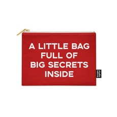 Studio inktvis Studio Inktvis: CANVAS ETUI I LITTLE BAG FULL OF BIG SECRETS INSIDE rood