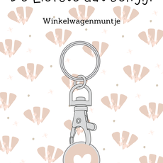 The Big Gifts B.V. The big gifts: Winkelwagenmunt/sleutelhanger - de liefste dat ben jij