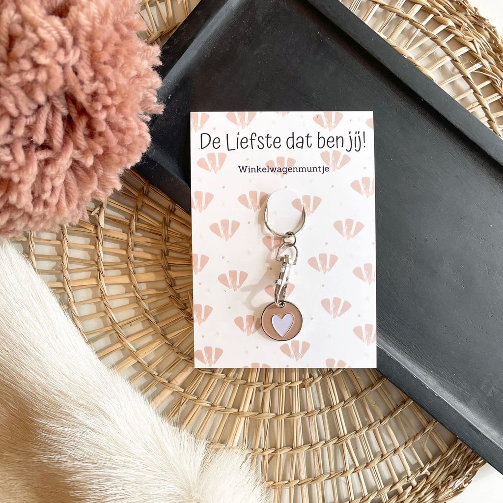 The Big Gifts B.V. The big gifts: Winkelwagenmunt/sleutelhanger - de liefste dat ben jij