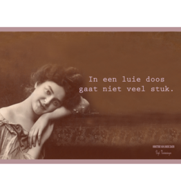 Ministerie van unieke zaken ministerie van unieke zaken kaart a 6 In een luie doos gaat niet veel stuk