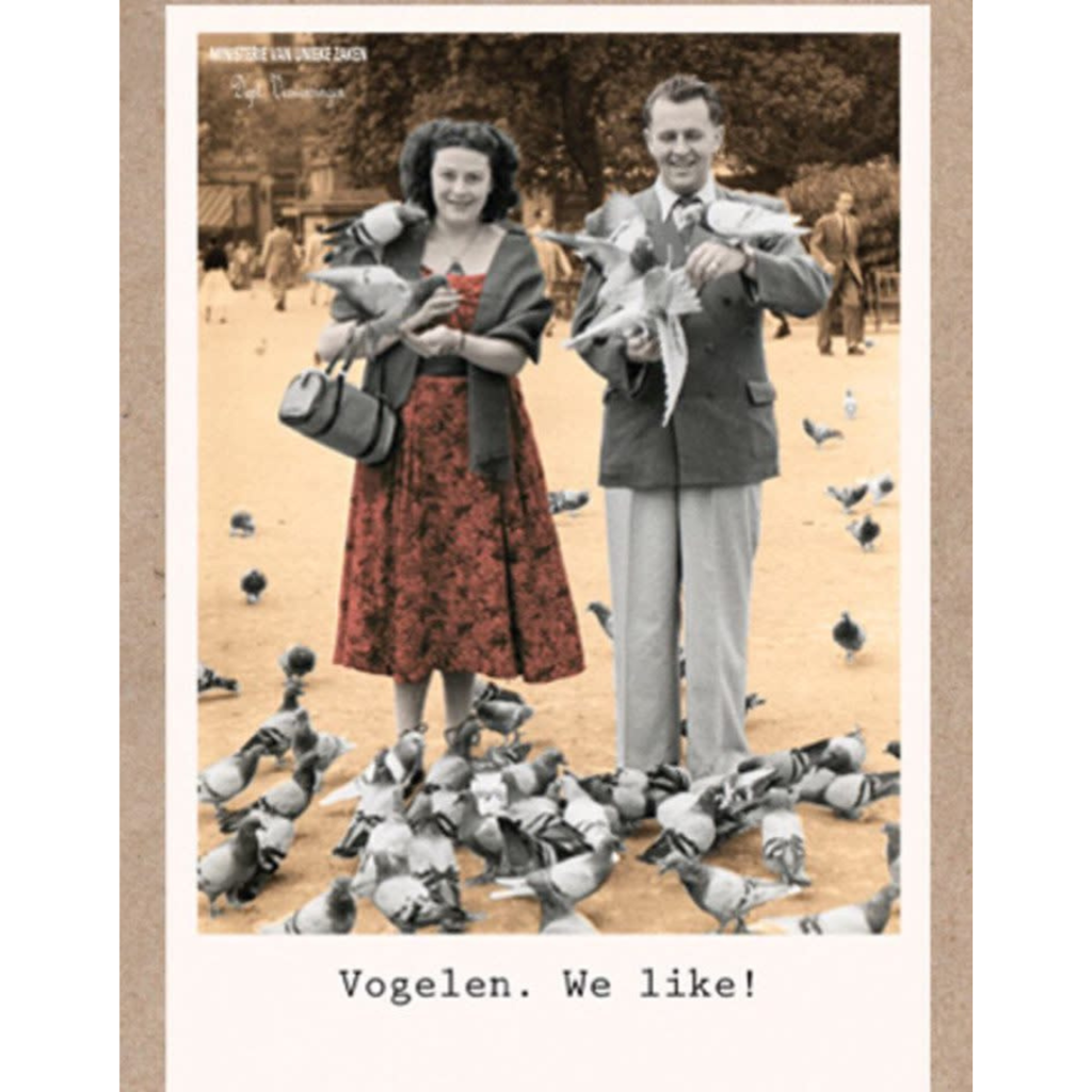 Ministerie van unieke zaken ministerie van unieke zaken: kaart a6 - Vogelen. We like!