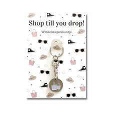 The Big Gifts B.V. The Big gifts: Winkelwagenmunt/sleutelhanger - shop till you drop