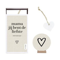 By Romi Creative Studio By Romi: Wensdoosje + gelukshanger / Mama jij bent de liefste