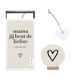 By Romi Creative Studio By Romi: Wensdoosje + gelukshanger / Mama jij bent de liefste