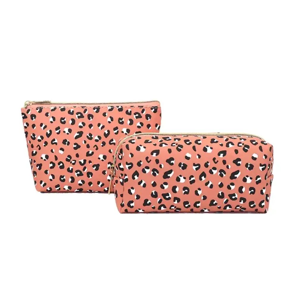 Nihao Jewelry NJ: make-uptasje leopard roze rechthoek