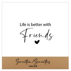 Mail-box Mail-box servetten:  Life is better with friends