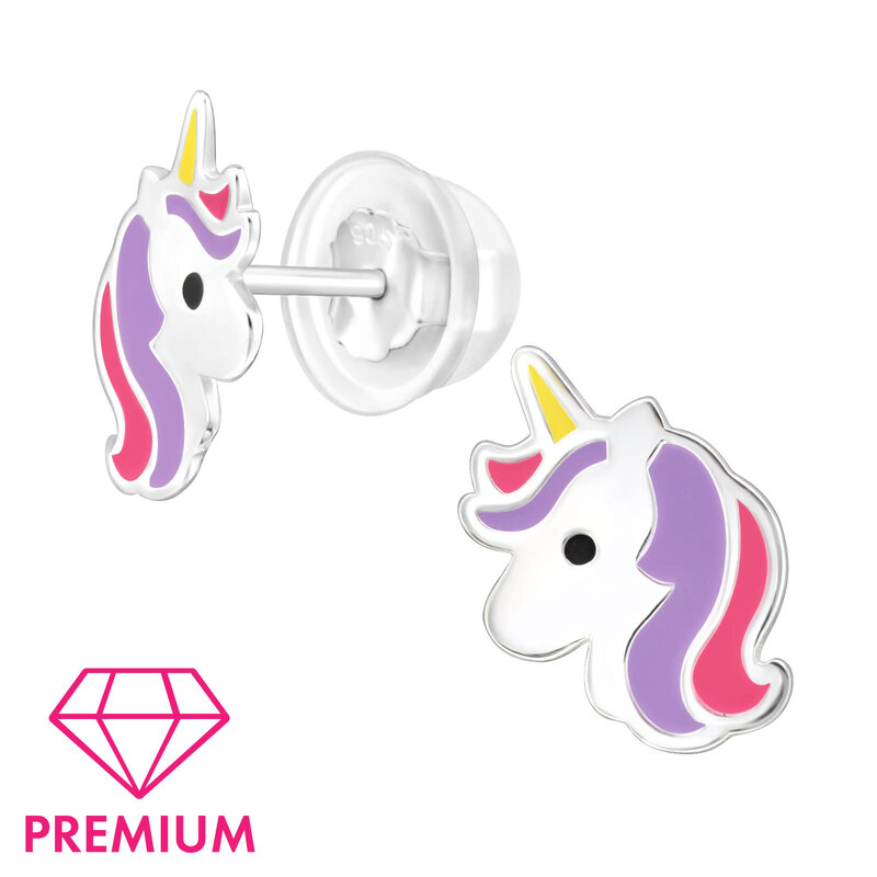 Precious jewels Precious jewels: oorbellen unicorn paars en roze