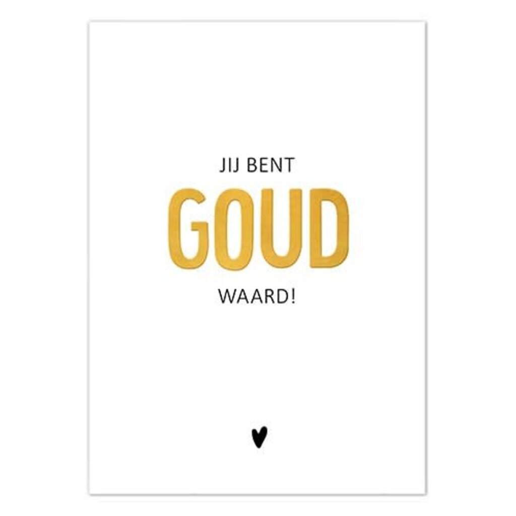 Liefz Liefz: Kaart | Jij bent goud waard | Goudfolie