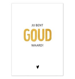 Liefz Liefz: Kaart | Jij bent goud waard | Goudfolie