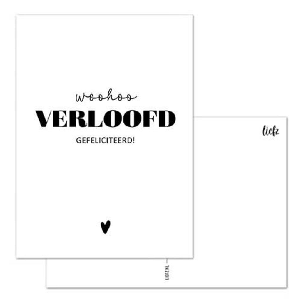 Liefz Liefz: Kaart a6 | Woohoo Verloofd