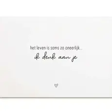 Zoedt Zoedt: kaart a6 - Het leven is soms oneerlijk ... ik denk aan je