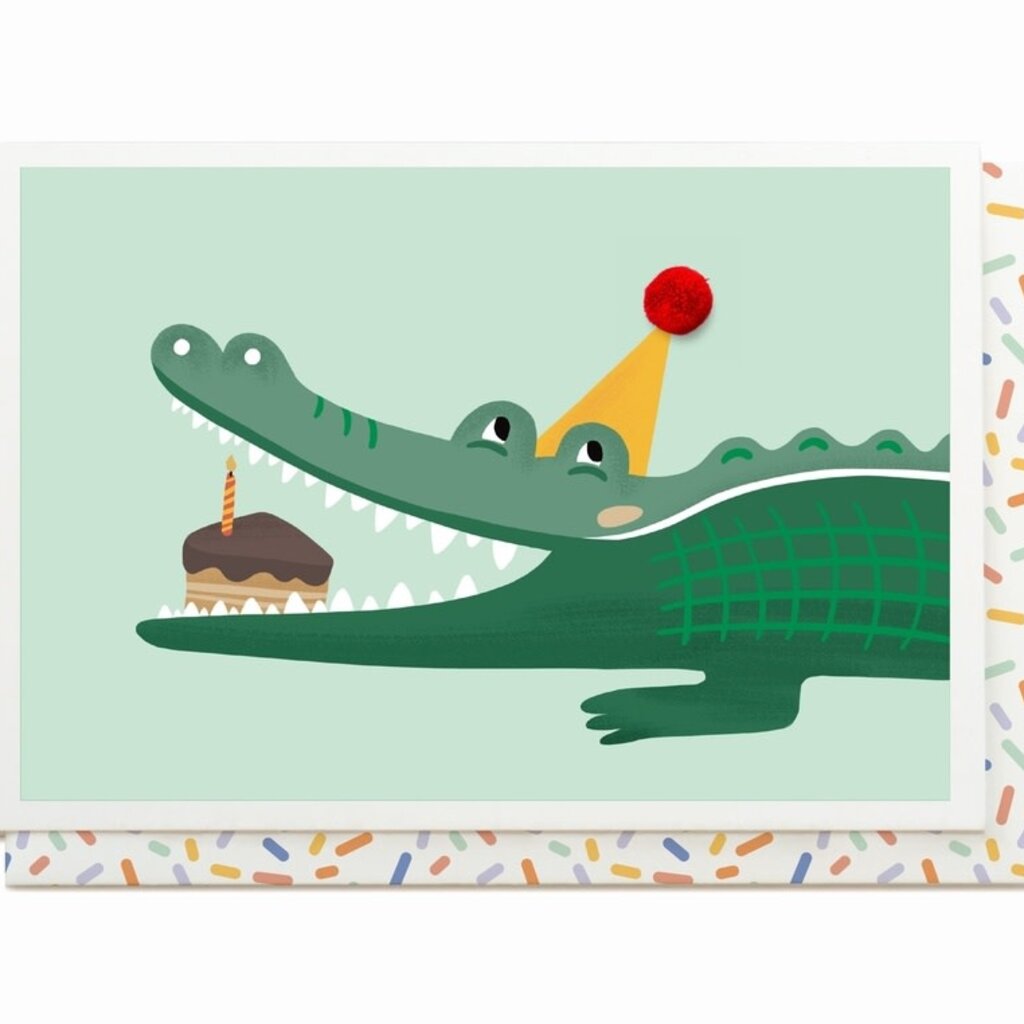 Enfant Terrible Enfant terrible: dubbele wenskaart - krokodil