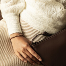 Monk & Anna Monk & anna: Farou shoulder bag | flowing thoughts | dark wood