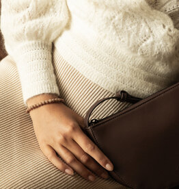 Monk & Anna Monk & anna: Farou shoulder bag | flowing thoughts | dark wood