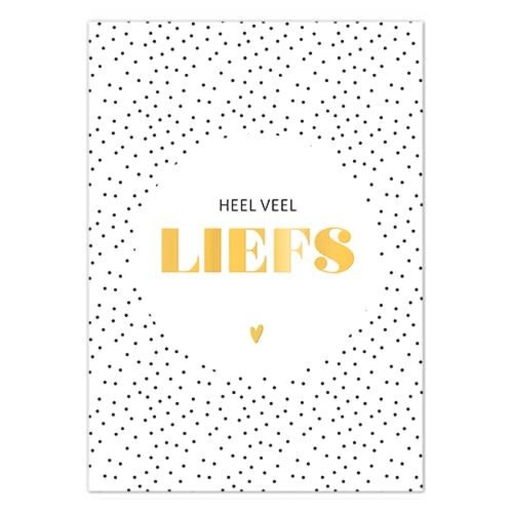 Liefz Liefz: Kaart | Veel liefs | Goudfolie