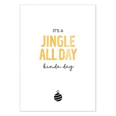 Liefz Liefz: Kerstkaart | It's a jingle all day kinda day | Goudfolie