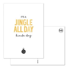 Liefz Liefz: Kerstkaart | It's a jingle all day kinda day | Goudfolie