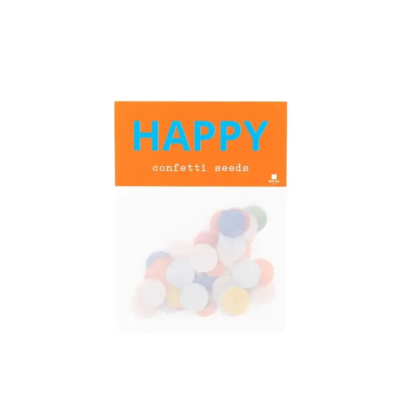 Geven is leuker Geven is leuker: Bottle Language Happy Confetti seeds! -