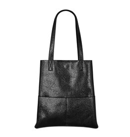 Yehwang Yehwang: Metallic shopper Zwart PU Zwart