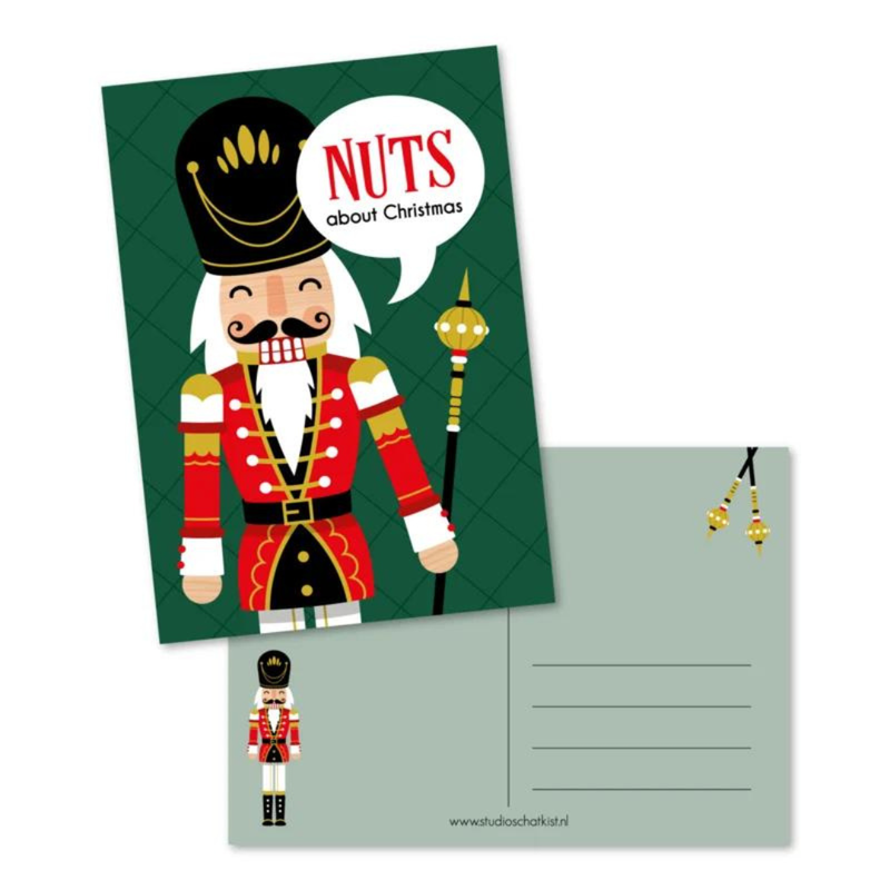 Studio schatkist Studio schatkist: kerst kaart - Nuts about christmas