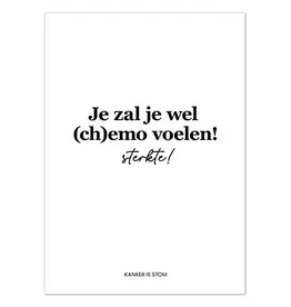 Liefz Liefz: kaart a6 - Je zal je wel (ch)emo voelen! (kanker is stom)