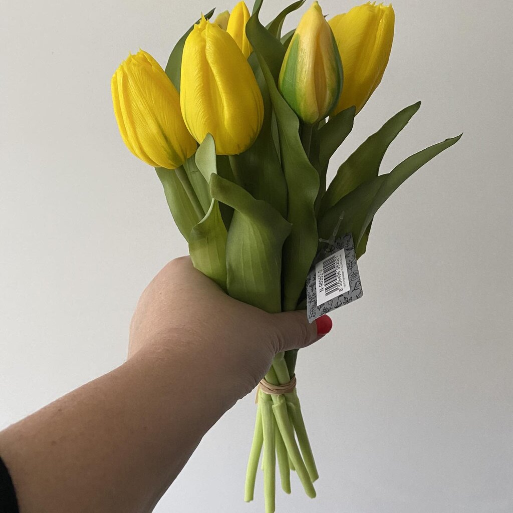 Boeket "Nep" tulpen - 30 cm - geel