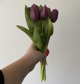 Boeket "Nep" tulpen - 30 cm - paars