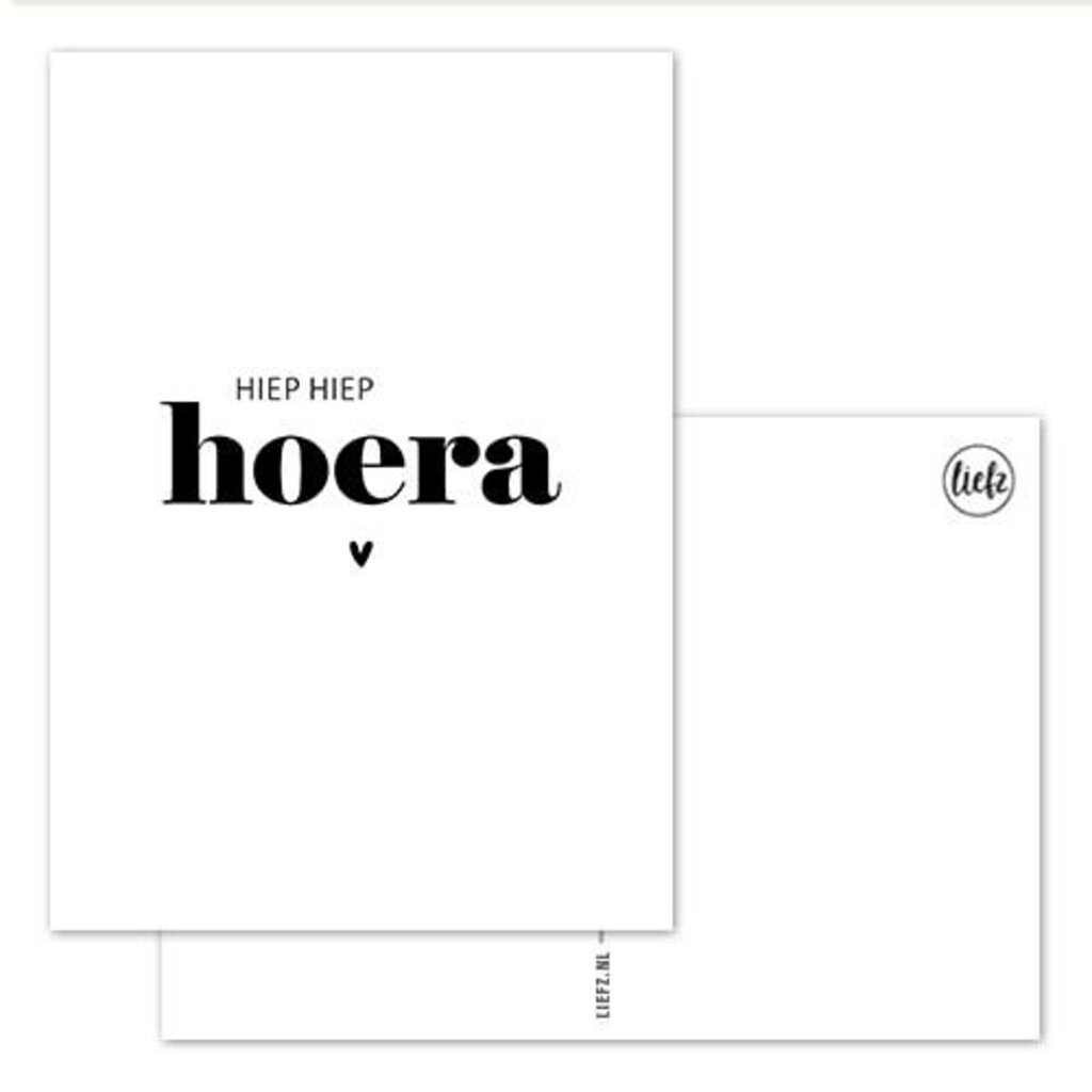 Liefz Liefz: Kaart a6  | Hiep hiep hoera