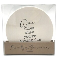 mailboxcards Mail-box: Bierviltjes - Wine flies when you're having fun