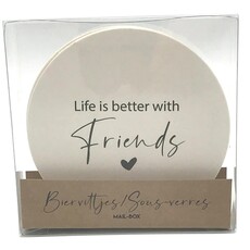 mailboxcards Mail-box: Bierviltjes - Life is better with friends