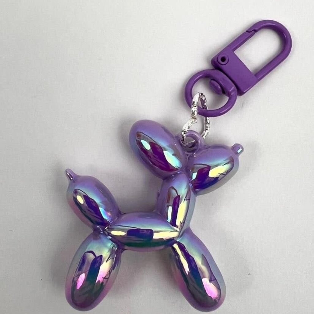 Wauw Wauw: sleutelhanger ballonhond metallic