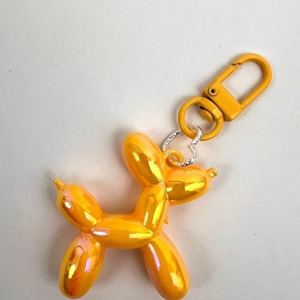 Wauw Wauw: sleutelhanger ballonhond metallic