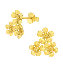 Precious jewels Precious jewels: oorbellen - goud - bloemetjes