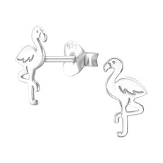 Precious jewels Precious jewels: oorbellen - zilver - flamingo