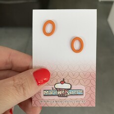 le marché sucré Le marché sucré: oorbellen stekers ovaal  - oranje