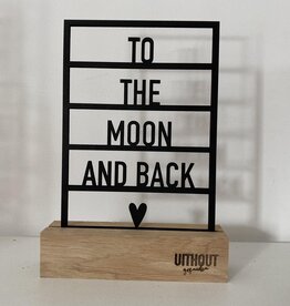 Uithout gesneden Uithout gesneden: houten ansichkaart a6 - to the moon and back