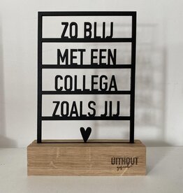 Uithout gesneden Uithout gesneden: houten ansichkaart a6 - zo blij met een collega als jij