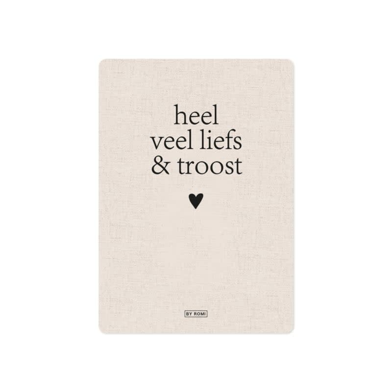 By Romi Creative Studio By romi: Basic / Kaart / Heel veel liefs en troost