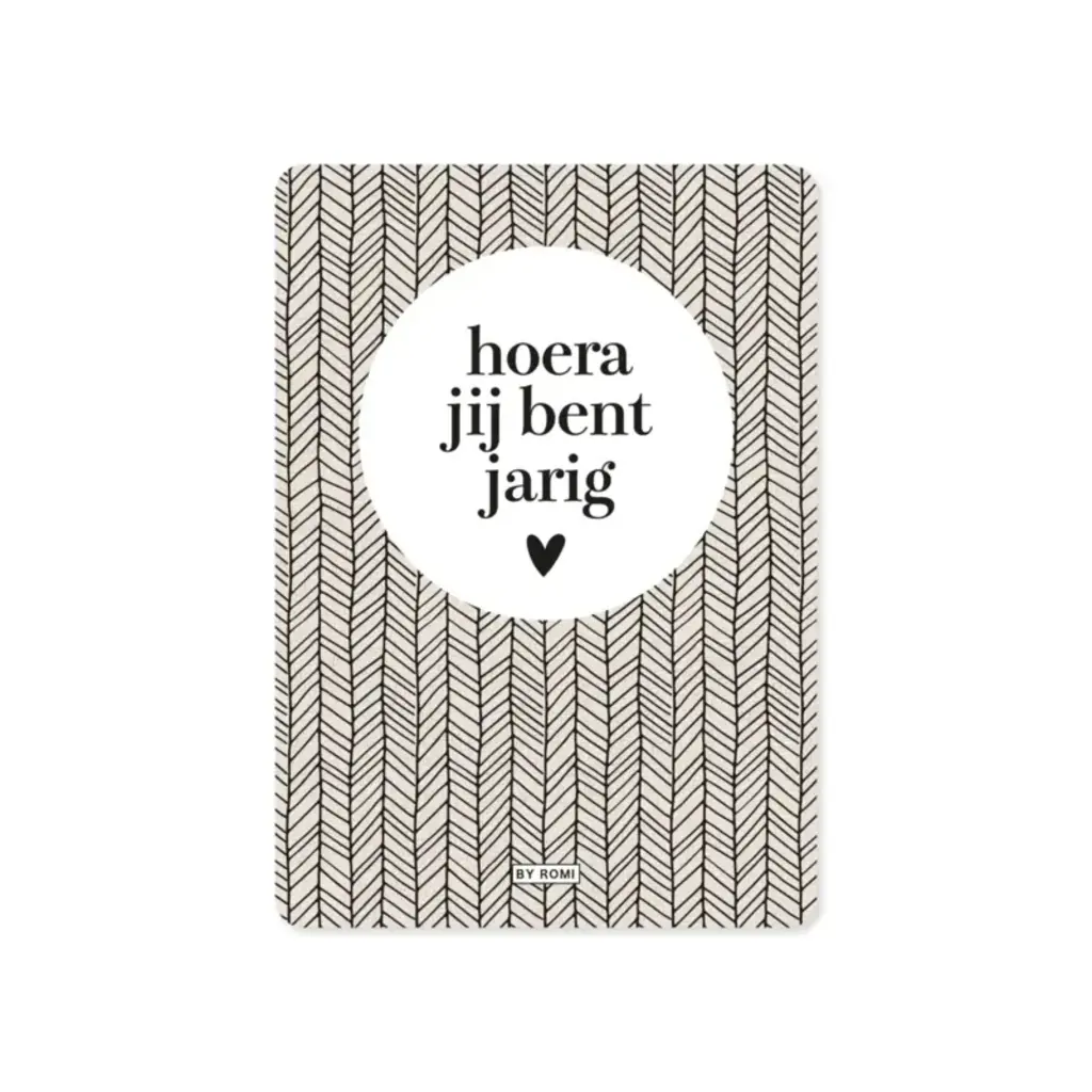 By Romi Creative Studio By romi: Basic / Kaart / Hoera jij bent jarig