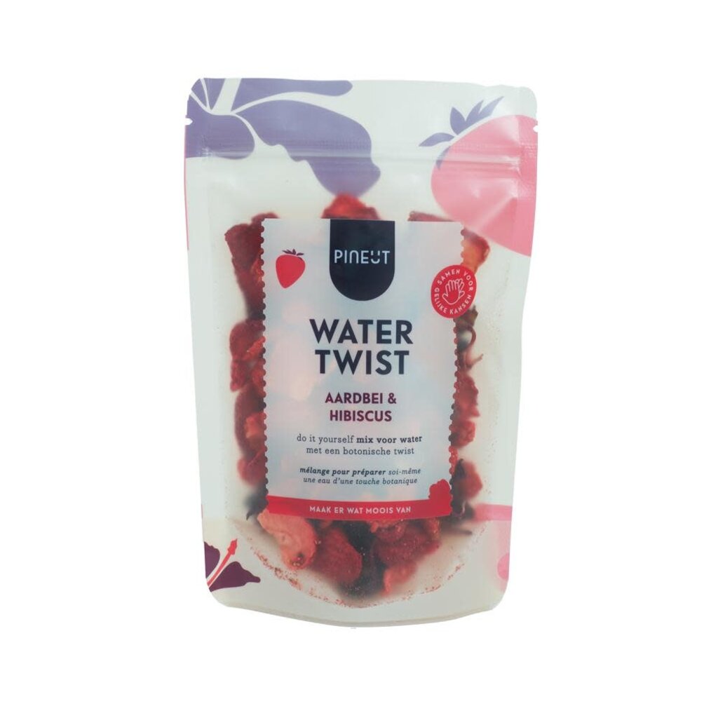 Pineut Pineut: Watertwist Pouchbag Aardbei Hibiscus BIO