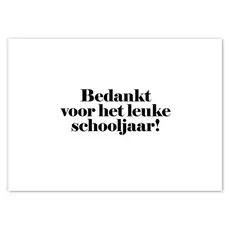 Liefz Liefz: kaart a6 - Bedankt voor het leuke schooljaar