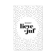 Liefz Liefz: kaart a6 - bedankt lieve juf