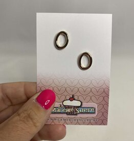 le marché sucré Le marché sucré (s) : oorbellen ovaal - goud blinkend