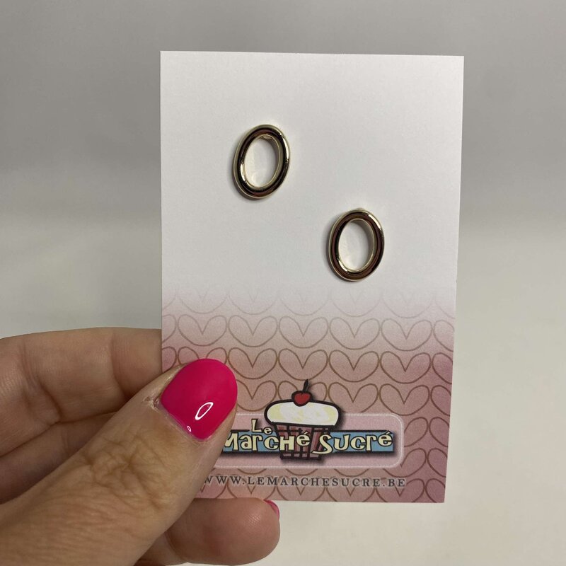 le marché sucré Le marché sucré (s) : oorbellen ovaal - goud blinkend