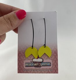 le marché sucré Le marché sucré (s): oorbellen - zwart en fluo geel