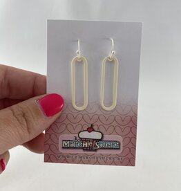 le marché sucré Le marché sucré (s): oorbellen - zilver en ecru